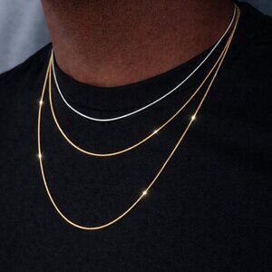 Pendant Chain Necklace | Stainless Steel | 18K Gold Plated
